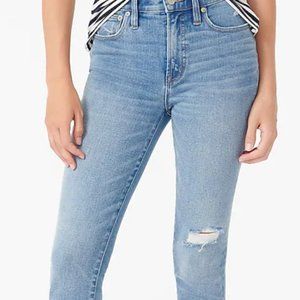 J.Crew 10" Rise Toothpick Jean in Prairie Wash